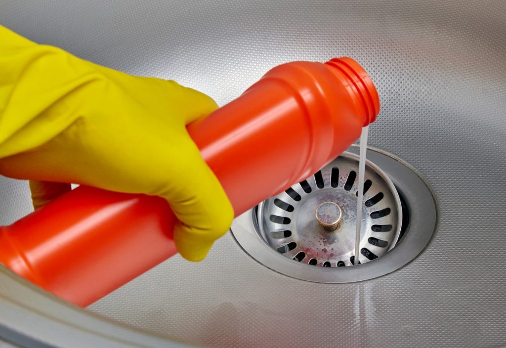 try chemical drain unblockers
