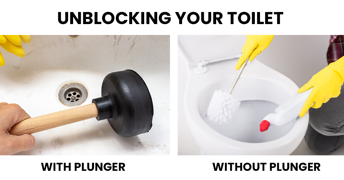 How to unblock your toilet (with or without a plunger)
