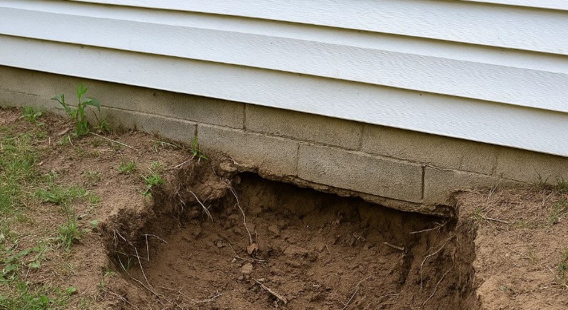 Soil erosion around your foundation