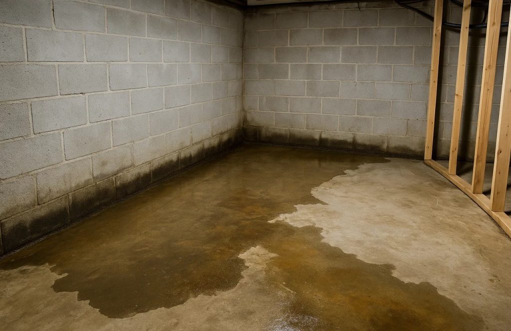 Wet or damp basement