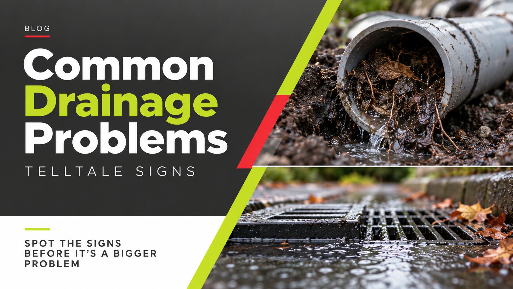 The telltale signs that you have drainage problem