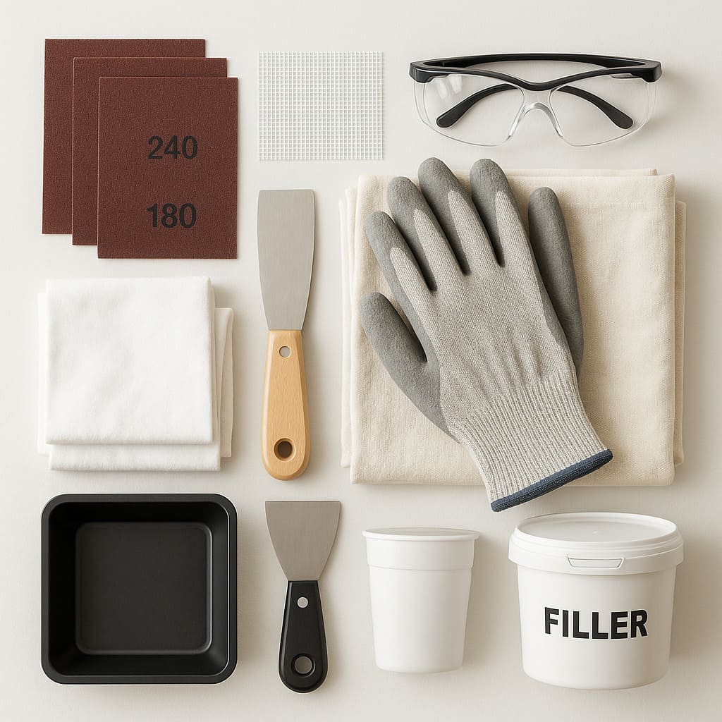 shower tray repair tools and materials