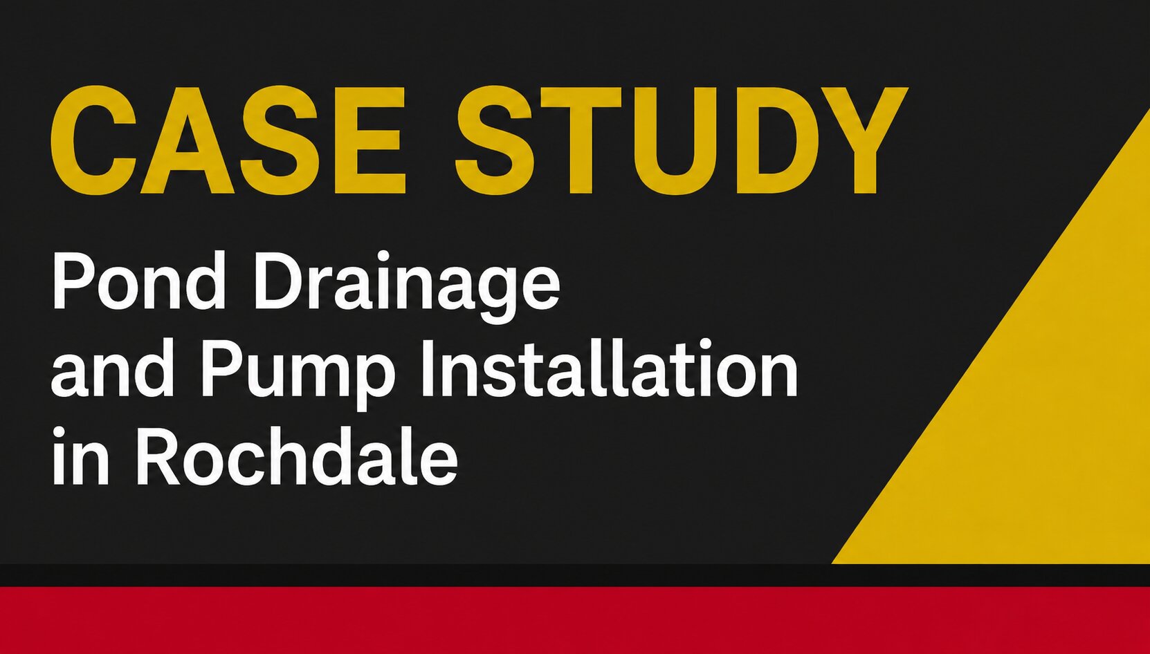 Pond Drainage and Pump Installation in Rochdale, Kent