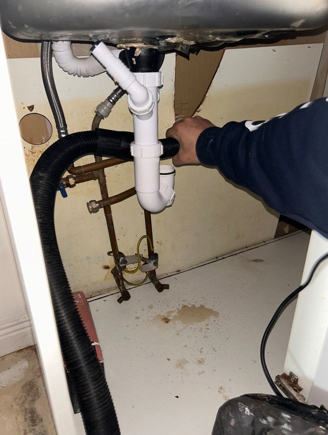 customer reported blocked sink